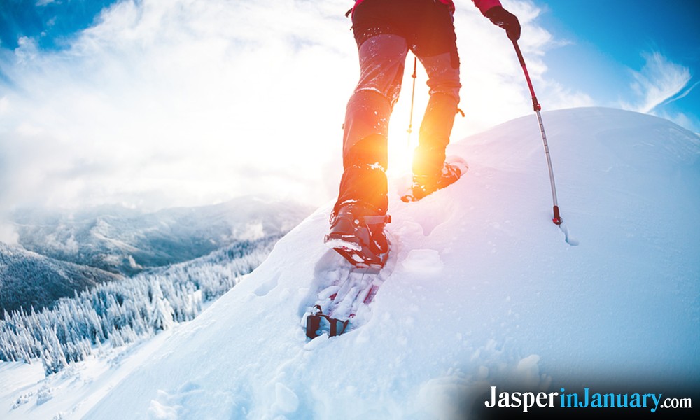 Snowshoeing in Jasper during January